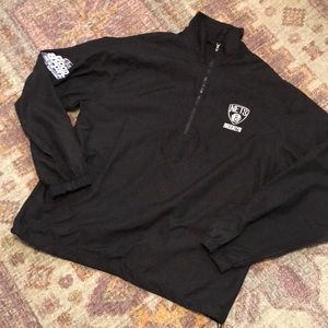 Brooklyn Nets Half Zip Windbreaker